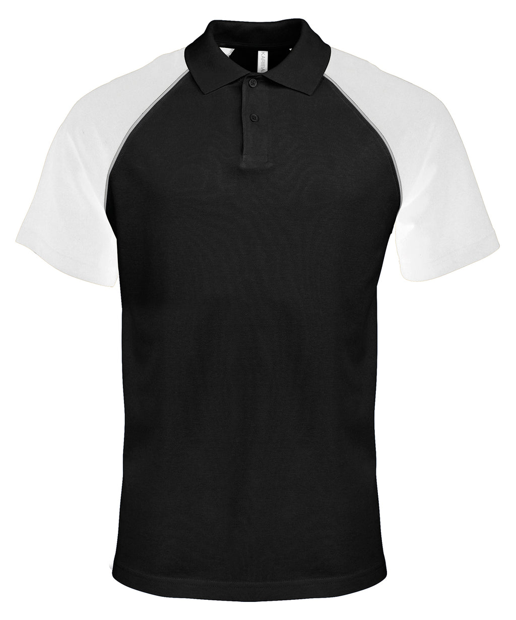 Kariban Polo Baseball Contrast Polo Shirt – Custom Embroidered & Printed Polo Shirts