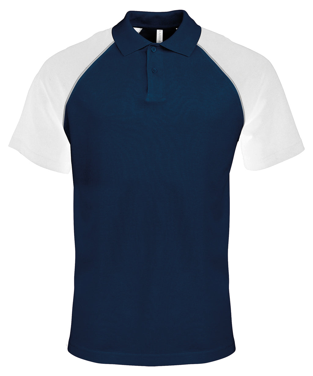 Kariban Polo Baseball Contrast Polo Shirt – Custom Embroidered & Printed Polo Shirts