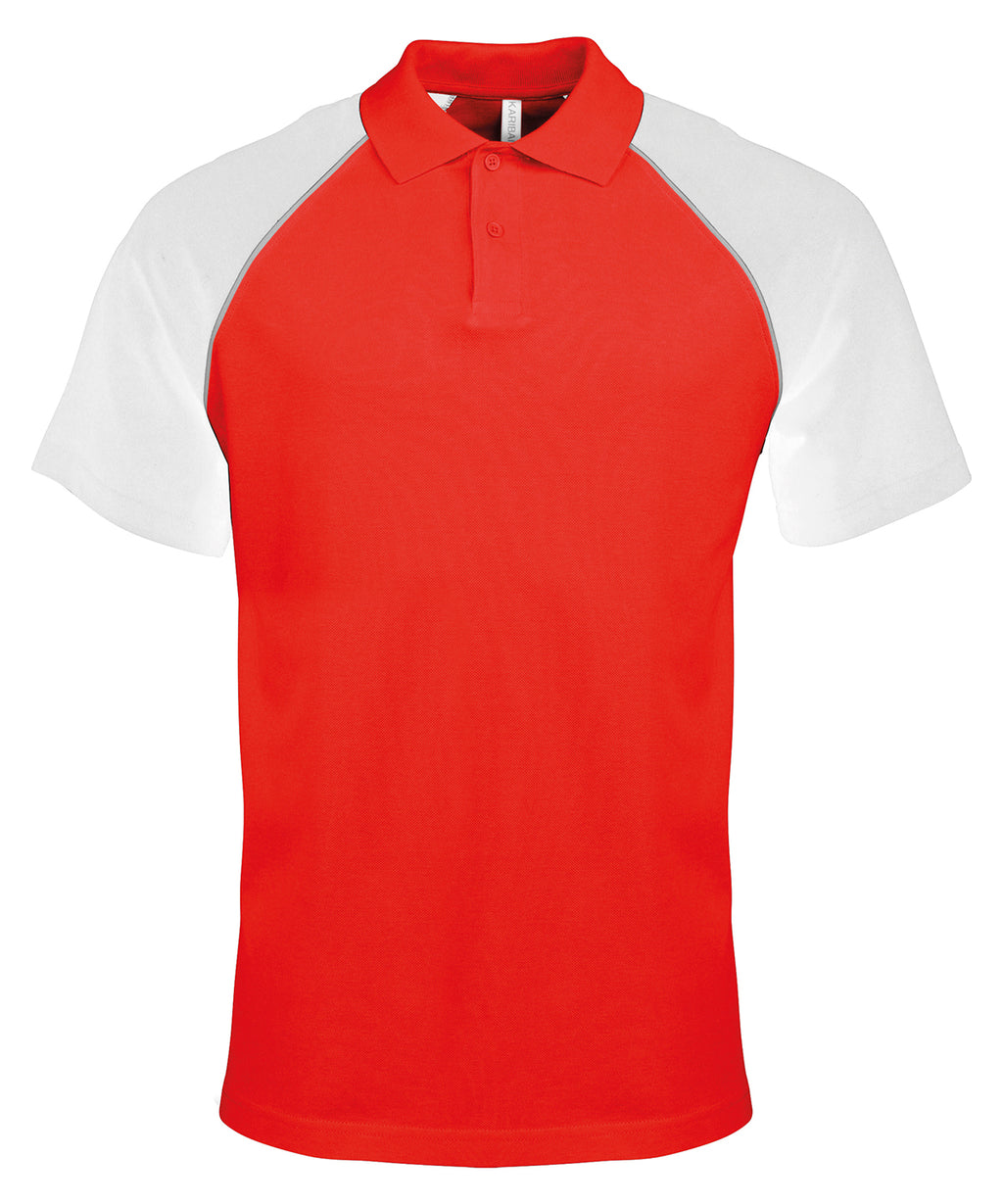 Kariban Polo Baseball Contrast Polo Shirt – Custom Embroidered & Printed Polo Shirts