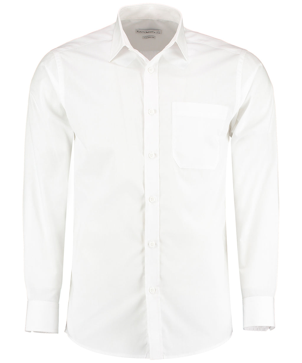 Kustom Kit Poplin Shirt Long-sleeved (tailored Fit) – Custom Embroidered & Printed Shirts