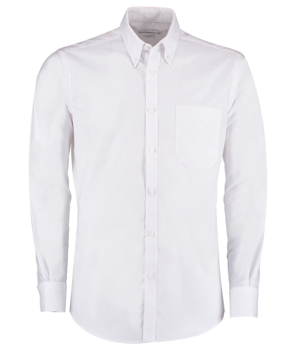Kustom Kit Slim Fit Workwear Oxford Shirt Long-sleeved (slim Fit) – Custom Embroidered & Printed Shirts