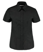 Kustom Kit Women's Workplace Oxford Blouse Short-sleeved (tailored Fit) Garment – Custom Embroidered & Printed Blouses
