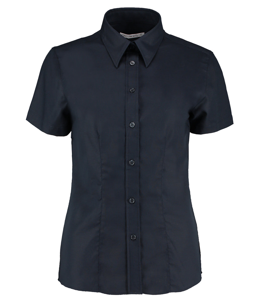 Kustom Kit Women's Workplace Oxford Blouse Short-sleeved (tailored Fit) Garment – Custom Embroidered & Printed Blouses