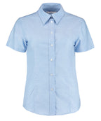 Kustom Kit Women's Workplace Oxford Blouse Short-sleeved (tailored Fit) Garment – Custom Embroidered & Printed Blouses