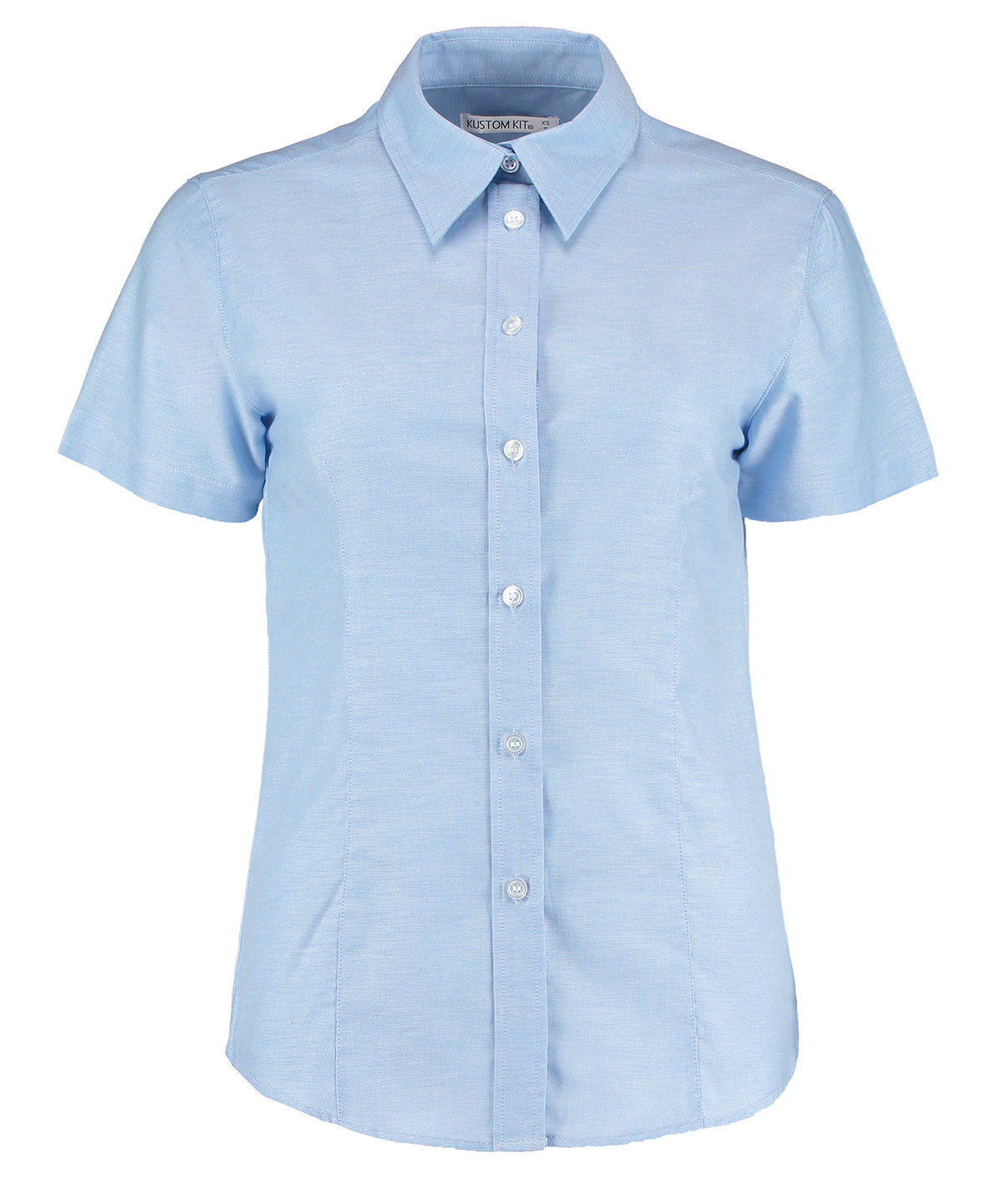 Kustom Kit Women's Workplace Oxford Blouse Short-sleeved (tailored Fit) Garment – Custom Embroidered & Printed Blouses