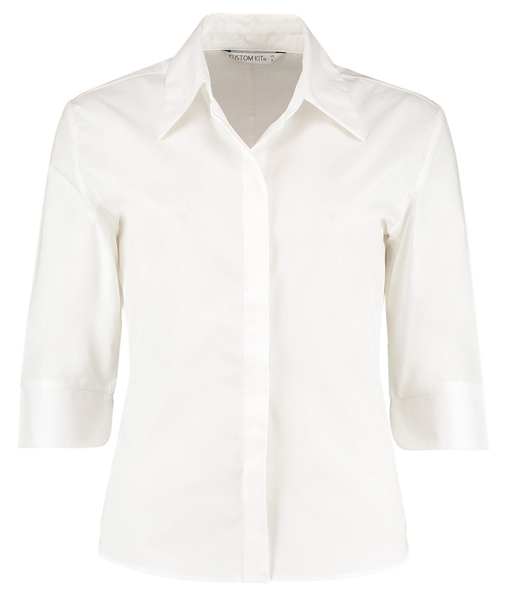 Kustom Kit Contiental ¾ Sleeve Blouse Womens Garment – Custom Embroidered & Printed Blouses