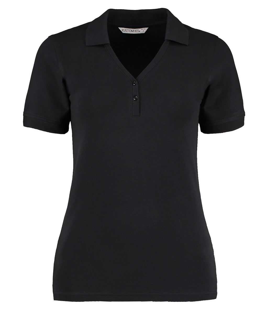 Kustom Kit Sophia V-neck Polo (regular Fit) – Custom Embroidered & Printed Women's Polo Shirts