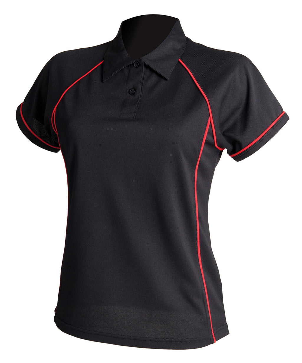 Finden & Hales Women's Piped Performance Polo Shirt – Custom Embroidered & Printed Polo Shirts