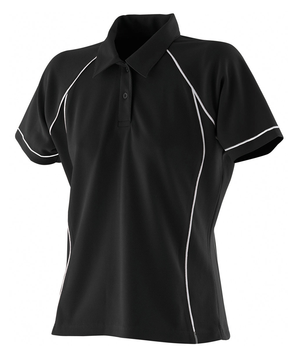 Finden & Hales Women's Piped Performance Polo Shirt – Custom Embroidered & Printed Polo Shirts