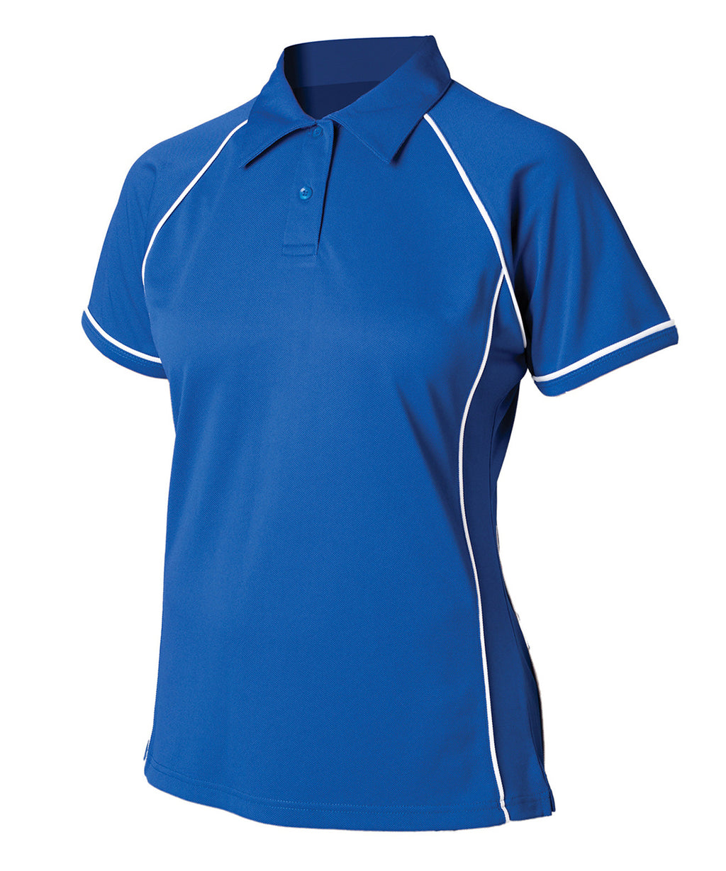 Finden & Hales Women's Piped Performance Polo Shirt – Custom Embroidered & Printed Polo Shirts