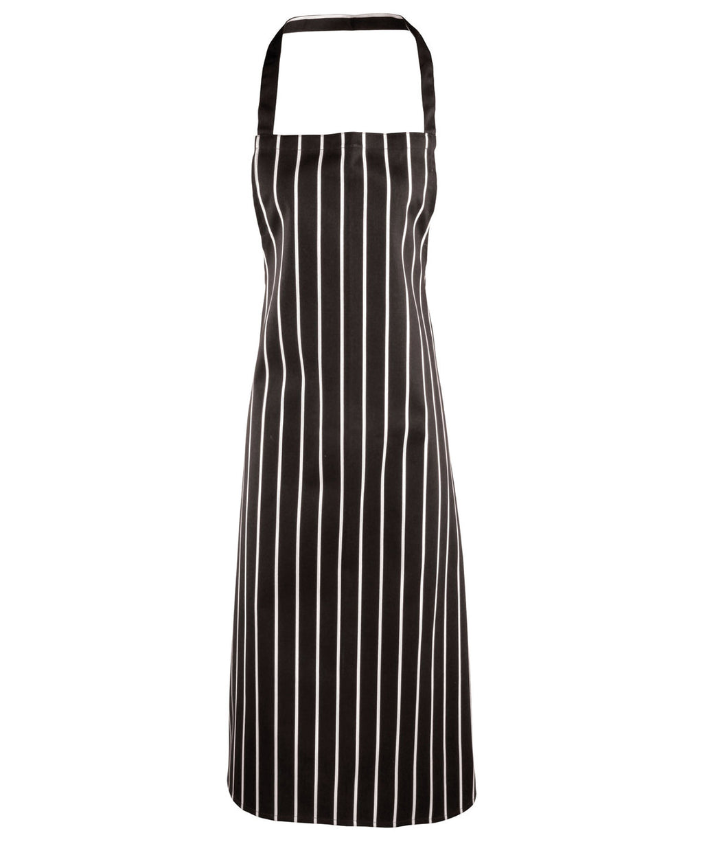 Premier Striped Bib Apron Garment – Custom Embroidered & Printed Aprons
