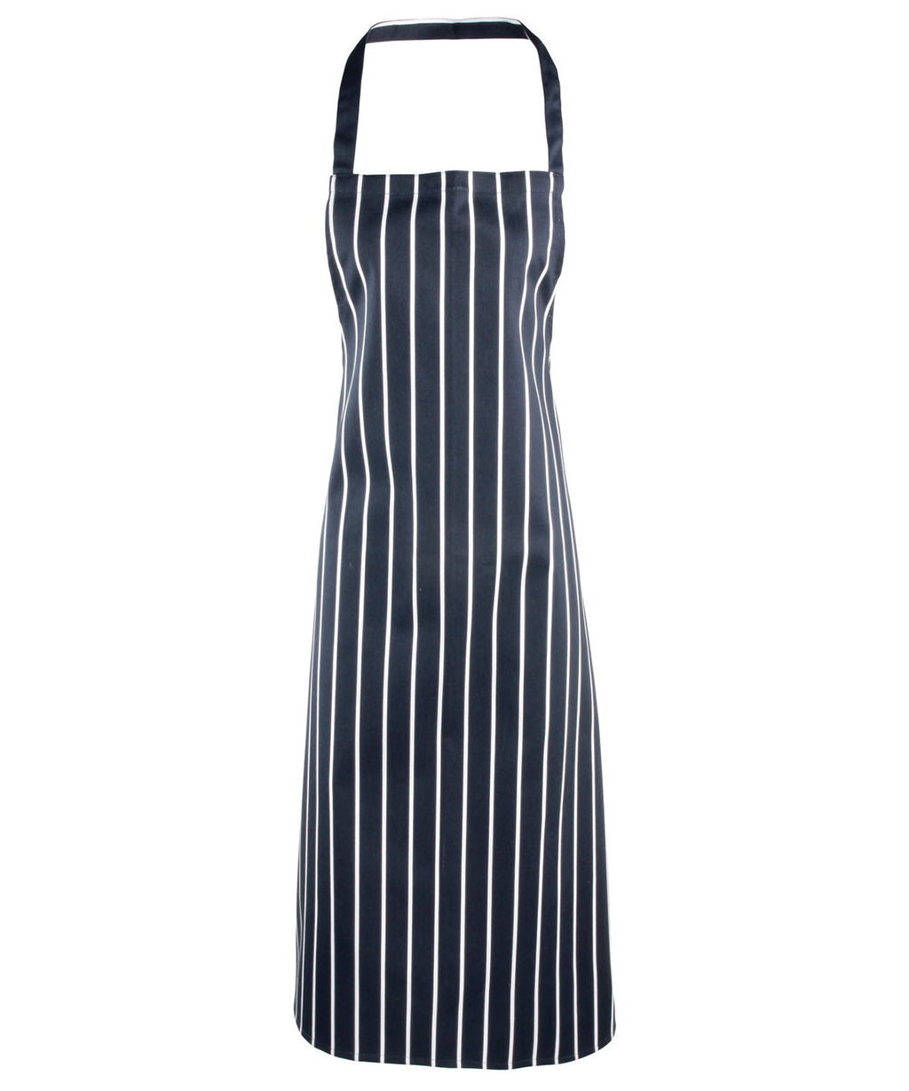 Premier Striped Bib Apron Garment – Custom Embroidered & Printed Aprons
