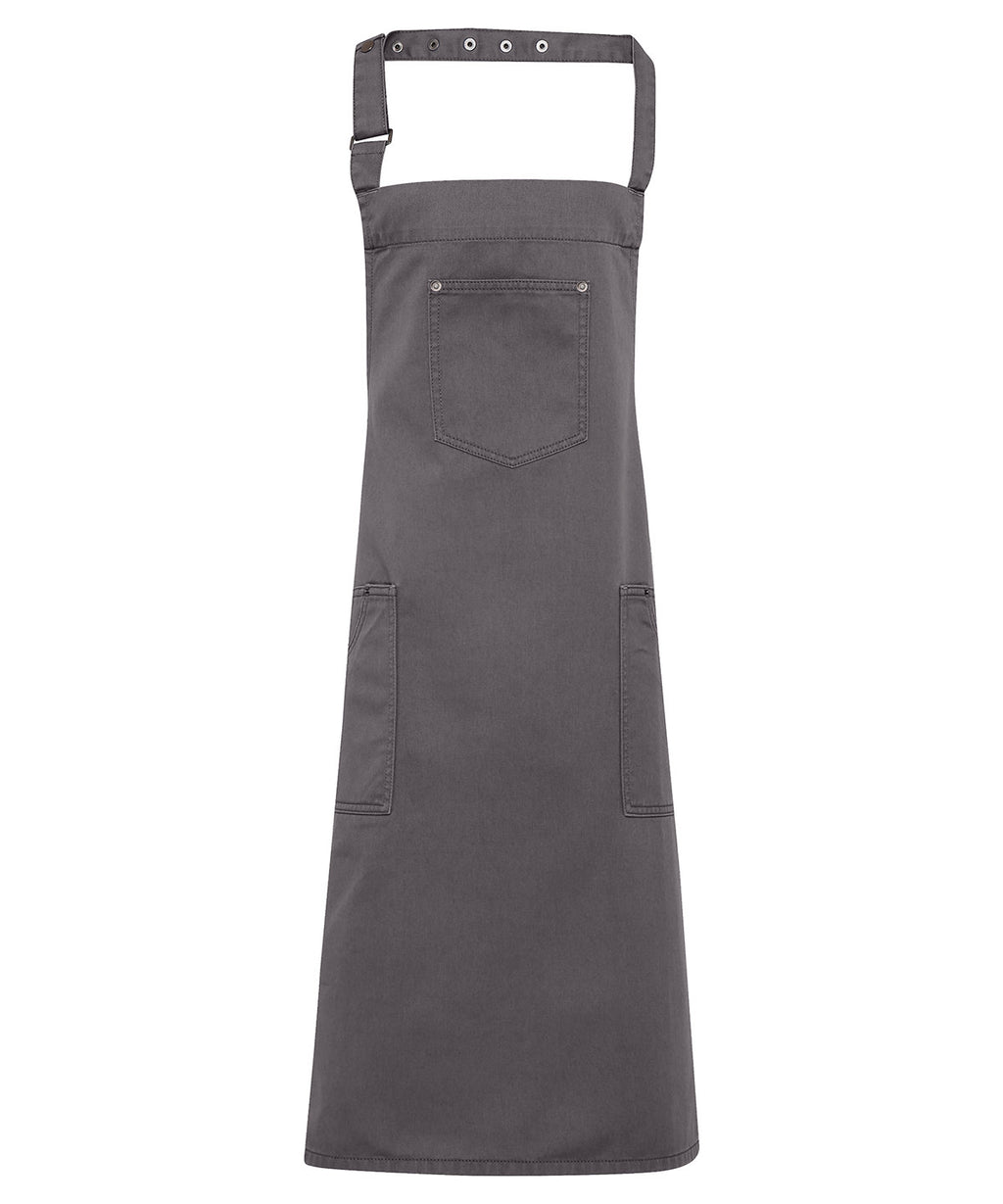 Premier Chino Cotton Bib Apron Garment – Custom Embroidered & Printed Aprons