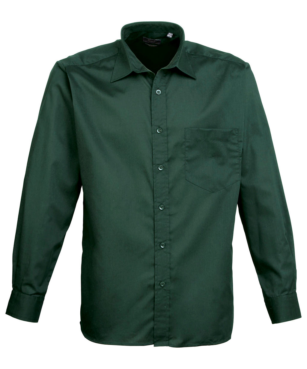 Premier Long Sleeve Poplin Shirt – Custom Embroidered & Printed Shirts