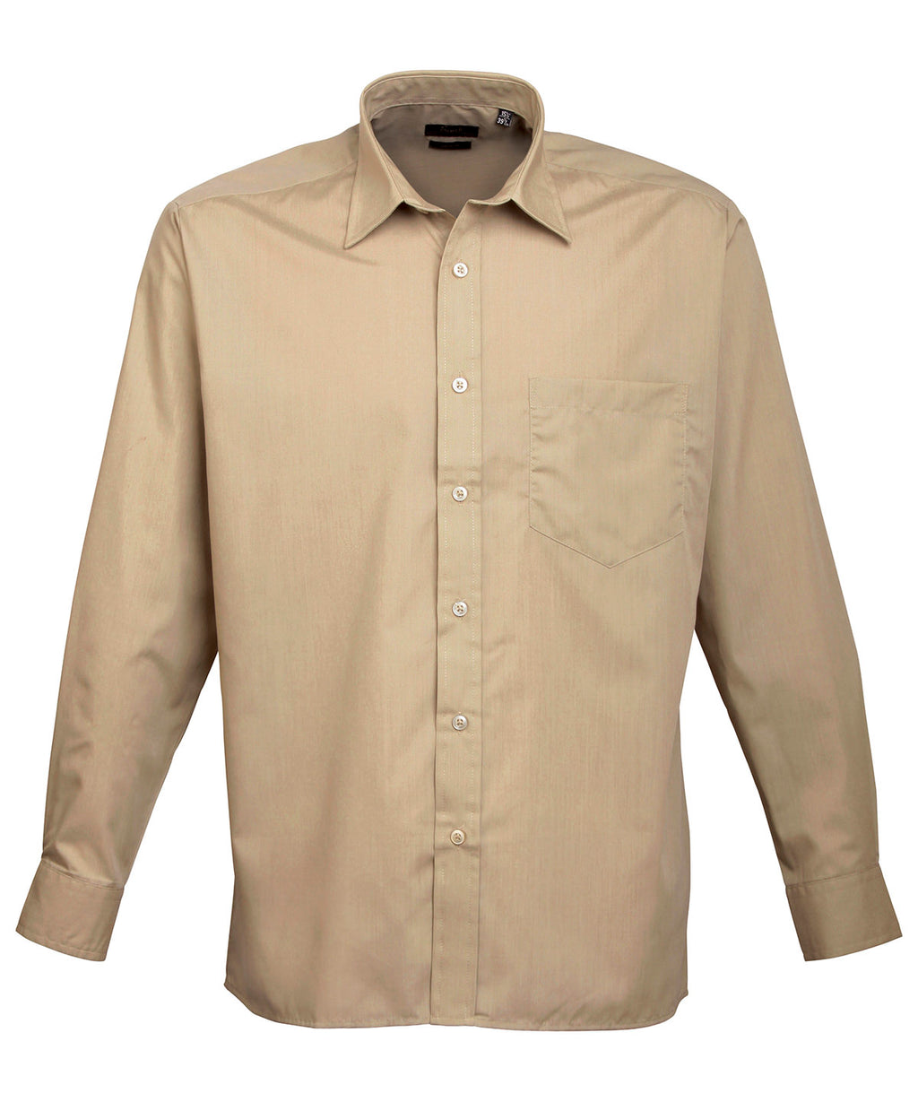 Premier Long Sleeve Poplin Shirt – Custom Embroidered & Printed Shirts