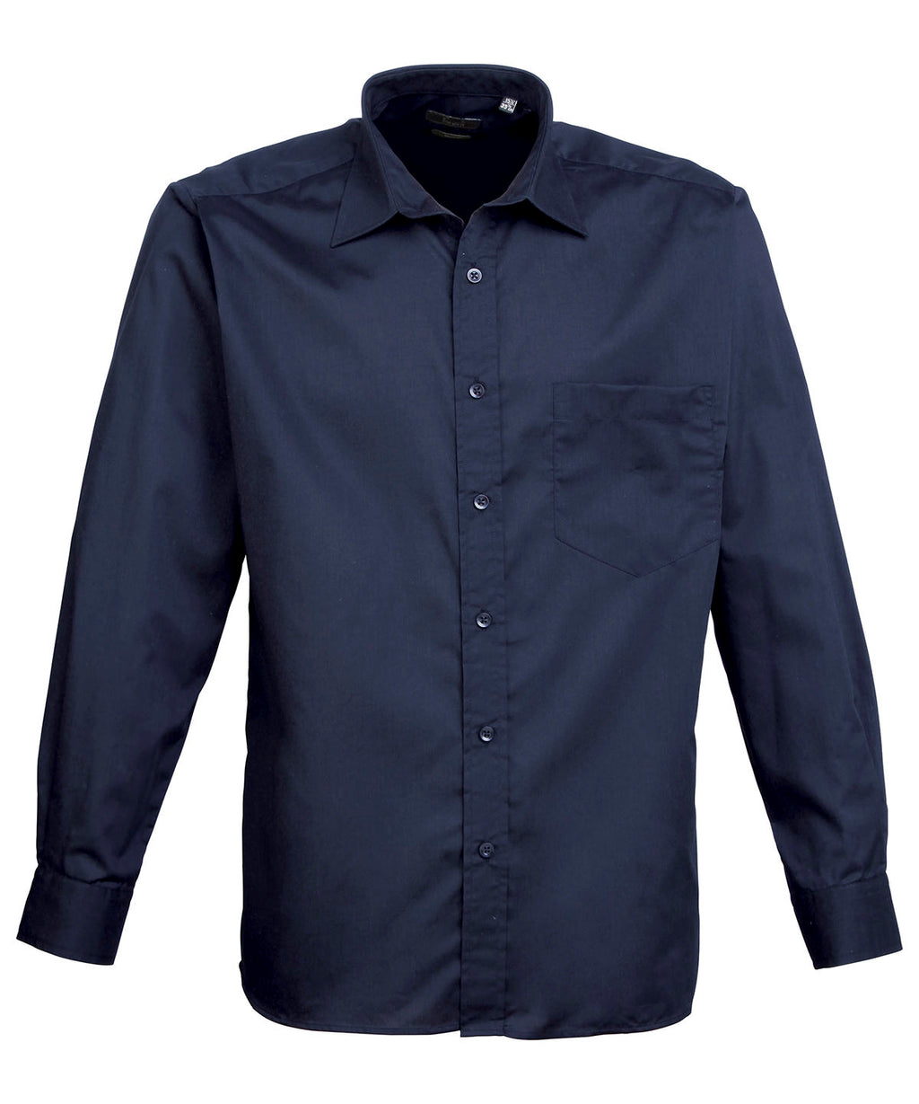 Premier Long Sleeve Poplin Shirt – Custom Embroidered & Printed Shirts