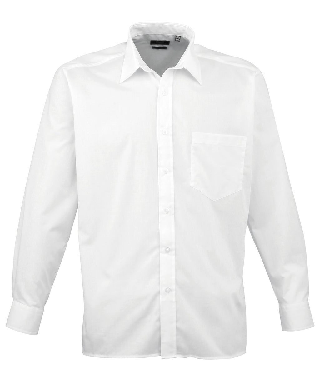 Premier Long Sleeve Poplin Shirt – Custom Embroidered & Printed Shirts