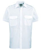 Premier Short Sleeve Pilot Shirt – Custom Embroidered & Printed Shirts