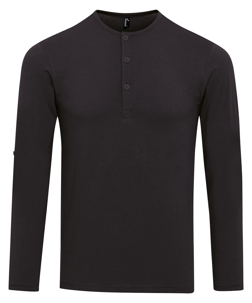 Premier Long John Roll-sleeve Tee – Custom Embroidered & Printed T-Shirts