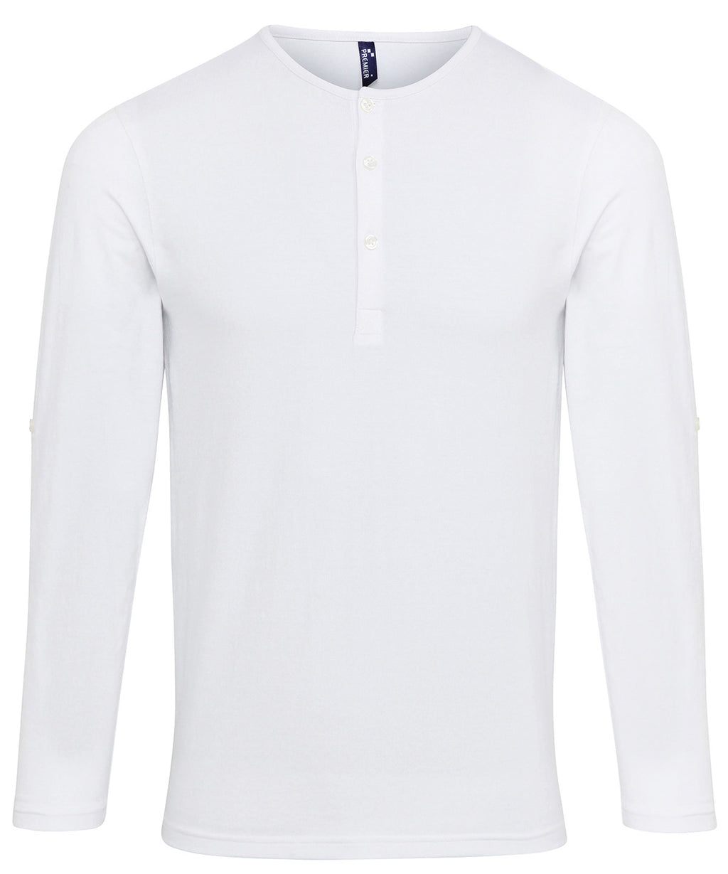 Premier Long John Roll-sleeve Tee – Custom Embroidered & Printed T-Shirts