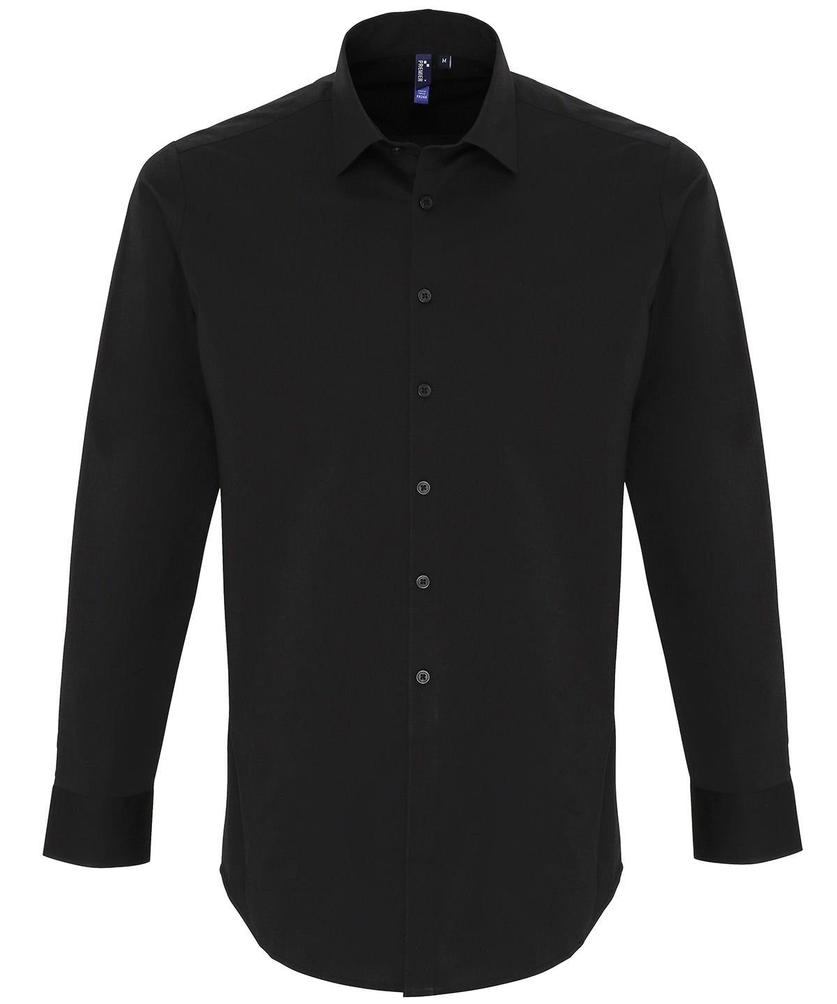 Premier Stretch Fit Cotton Poplin Long Sleeve Shirt – Custom Embroidered & Printed Shirts