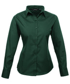 Premier Women's Poplin Long Sleeve Blouse Garment – Custom Embroidered & Printed Blouses