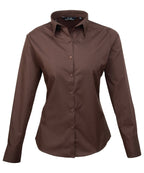 Premier Women's Poplin Long Sleeve Blouse Garment – Custom Embroidered & Printed Blouses