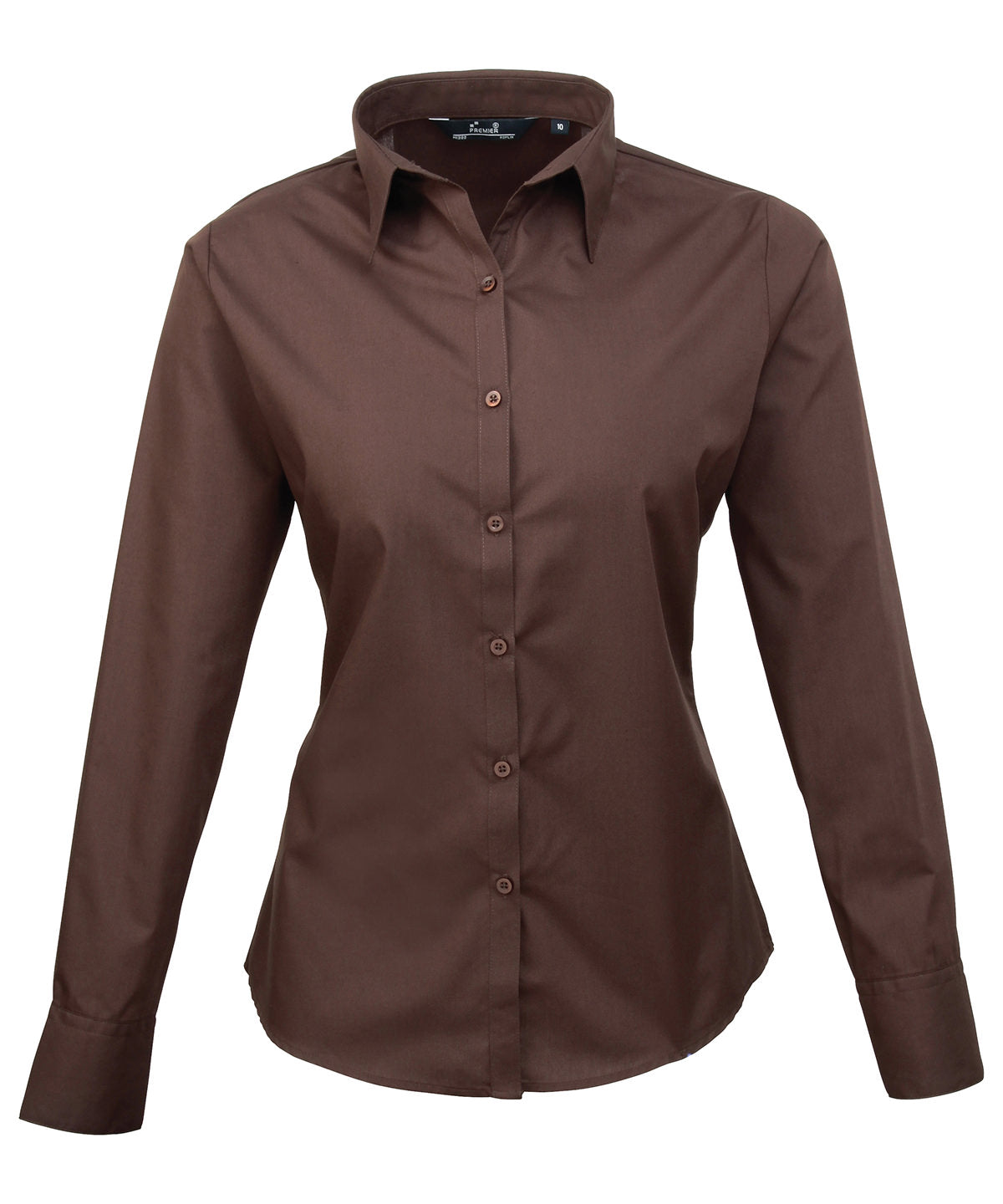Premier Women's Poplin Long Sleeve Blouse Garment – Custom Embroidered & Printed Blouses