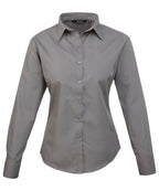Premier Women's Poplin Long Sleeve Blouse Garment – Custom Embroidered & Printed Blouses