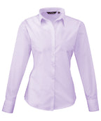 Premier Women's Poplin Long Sleeve Blouse Garment – Custom Embroidered & Printed Blouses