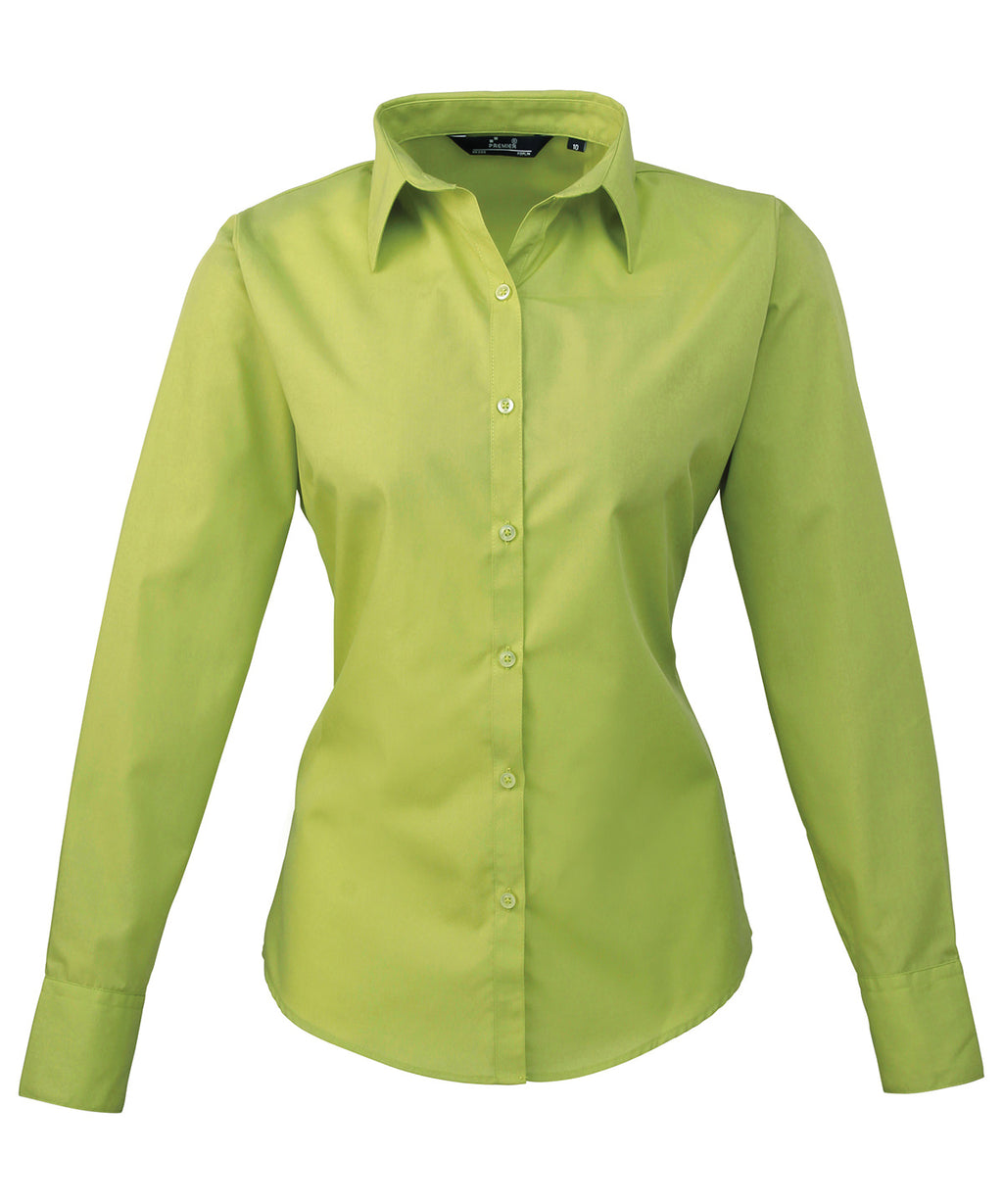 Premier Women's Poplin Long Sleeve Blouse Garment – Custom Embroidered & Printed Blouses
