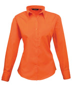 Premier Women's Poplin Long Sleeve Blouse Garment – Custom Embroidered & Printed Blouses