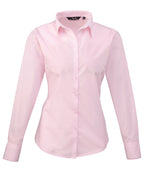 Premier Women's Poplin Long Sleeve Blouse Garment – Custom Embroidered & Printed Blouses
