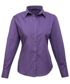 Premier Women's Poplin Long Sleeve Blouse Garment – Custom Embroidered & Printed Blouses