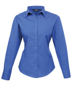 Premier Women's Poplin Long Sleeve Blouse Garment – Custom Embroidered & Printed Blouses