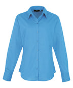 Premier Women's Poplin Long Sleeve Blouse Garment – Custom Embroidered & Printed Blouses