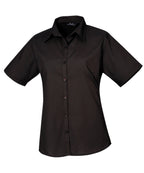 Premier Women's Short Sleeve Poplin Blouse Garment – Custom Embroidered & Printed Blouses
