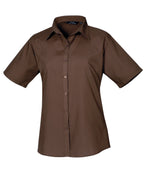 Premier Women's Short Sleeve Poplin Blouse Garment – Custom Embroidered & Printed Blouses
