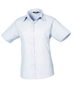 Premier Women's Short Sleeve Poplin Blouse Garment – Custom Embroidered & Printed Blouses