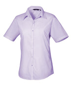 Premier Women's Short Sleeve Poplin Blouse Garment – Custom Embroidered & Printed Blouses