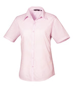 Premier Women's Short Sleeve Poplin Blouse Garment – Custom Embroidered & Printed Blouses