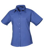Premier Women's Short Sleeve Poplin Blouse Garment – Custom Embroidered & Printed Blouses