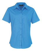 Premier Women's Short Sleeve Poplin Blouse Garment – Custom Embroidered & Printed Blouses