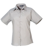 Premier Women's Short Sleeve Poplin Blouse Garment – Custom Embroidered & Printed Blouses