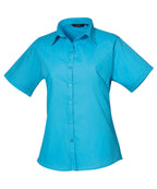 Premier Women's Short Sleeve Poplin Blouse Garment – Custom Embroidered & Printed Blouses