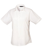 Premier Women's Short Sleeve Poplin Blouse Garment – Custom Embroidered & Printed Blouses