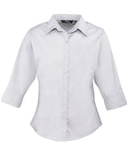 Premier Women's ¾ Sleeve Poplin Blouse Garment – Custom Embroidered & Printed Blouses