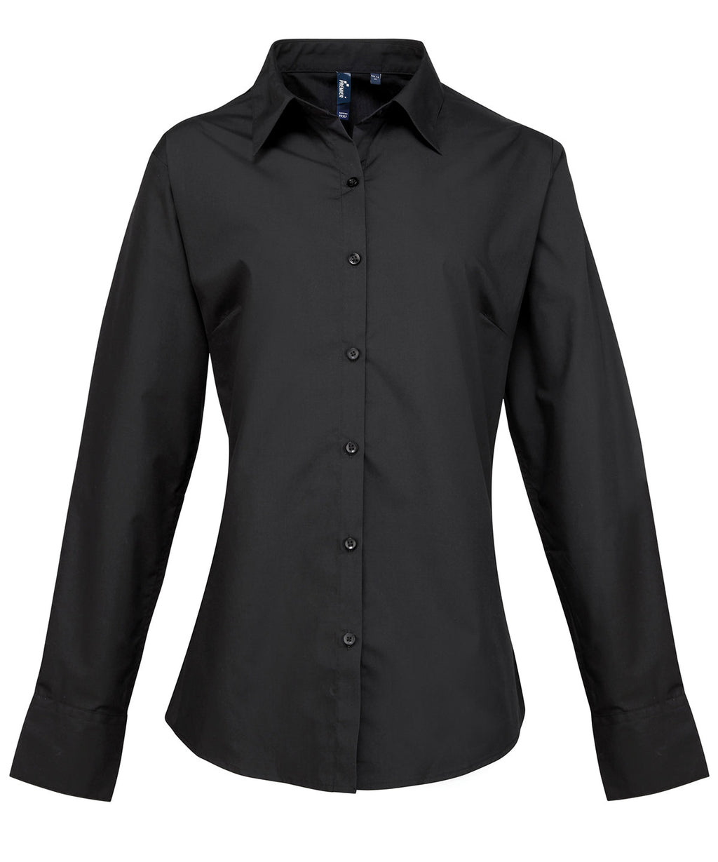 Premier Women's Supreme Poplin Long Sleeve Shirt – Custom Embroidered & Printed Shirts