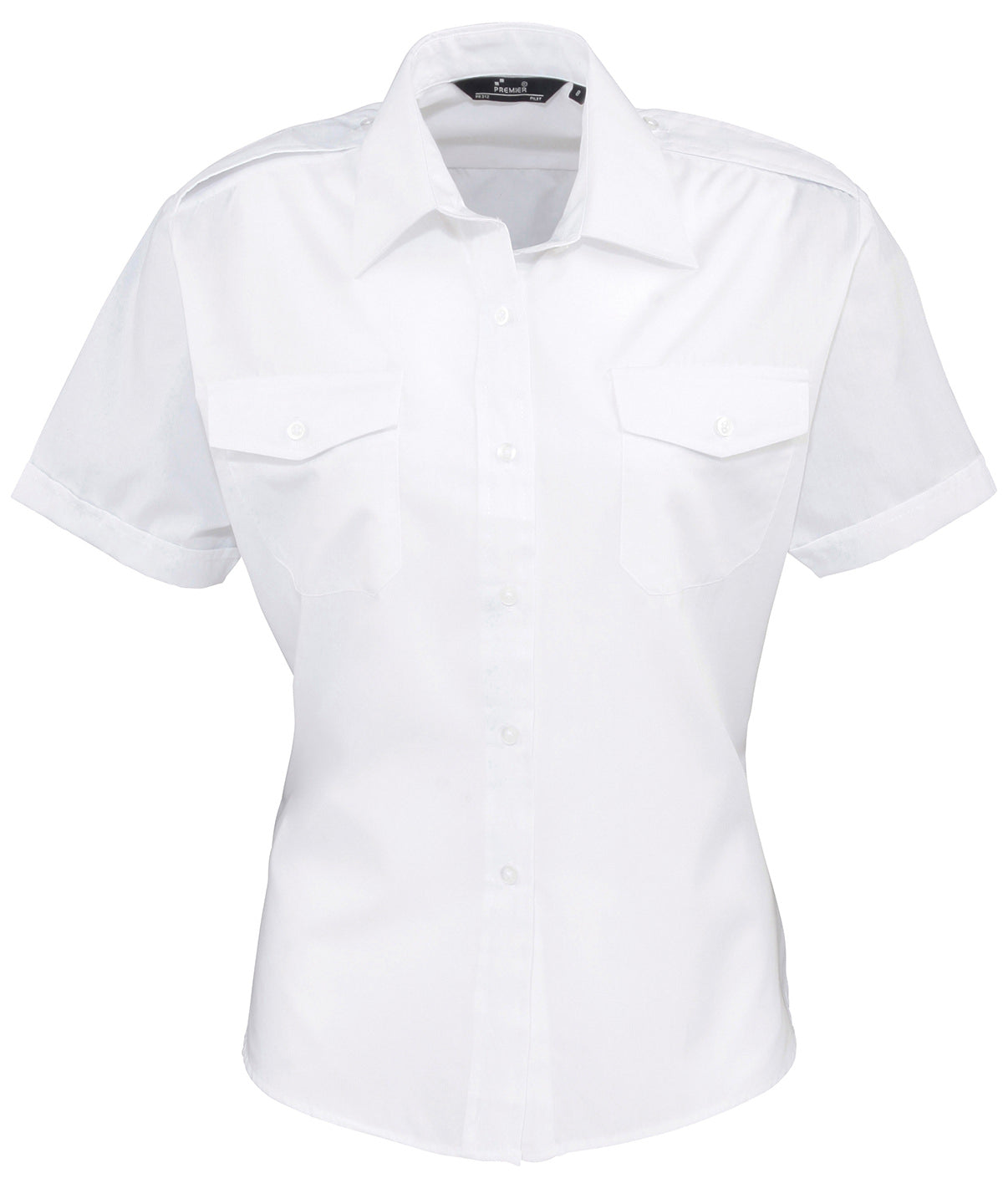 Premier Women's Short Sleeve Pilot Blouse Garment – Custom Embroidered & Printed Blouses