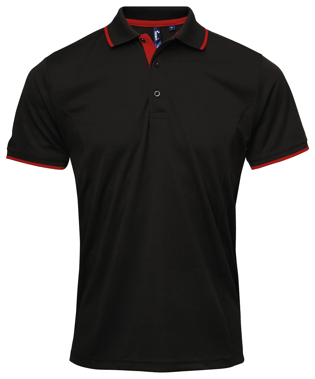 Premier Contrast Coolchecker® Polo Shirt – Custom Embroidered & Printed Polo Shirts